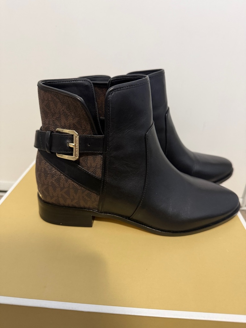 Salem Leather and Logo Ankle Boot